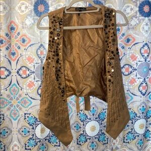 Mustard Seed Gold Sequin Vest